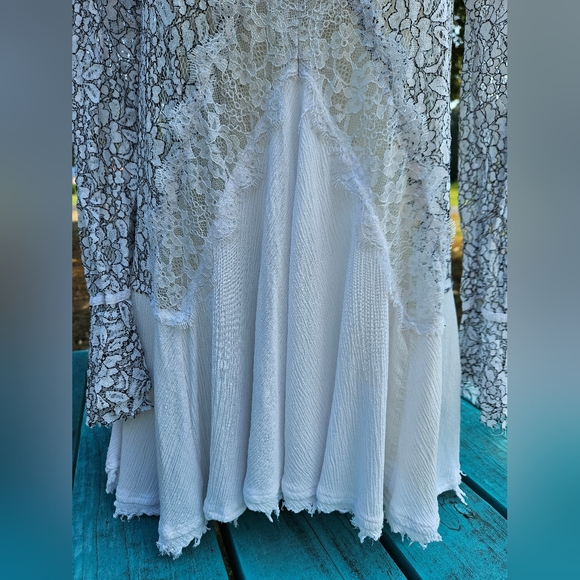 Free People White Lace Cutout Dress/Tunic - Picture 3 of 15